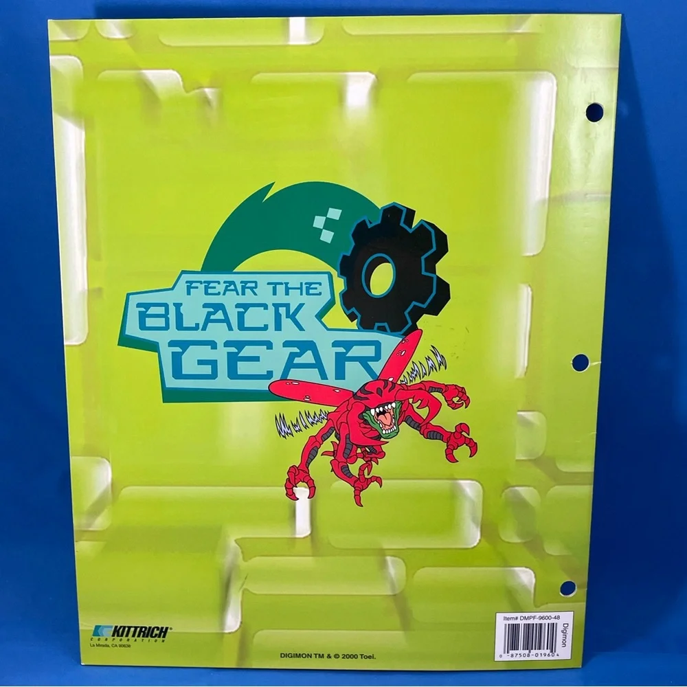 VTG Y2K Digimon 3-hole pocket folders - set of 2